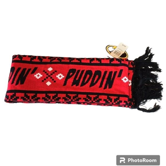 Harley Quinn Diamonds Knit Scarf - DC Comics Batman Puddin - Picture 1 of 10